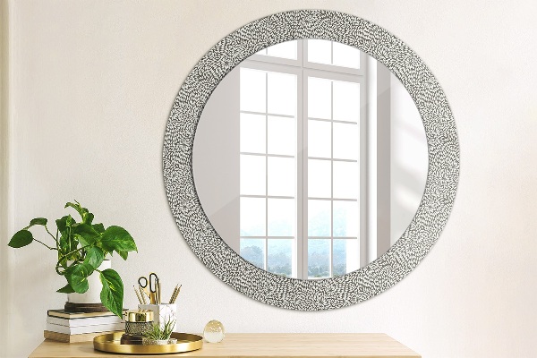 Round wall mirror design Floral pattern