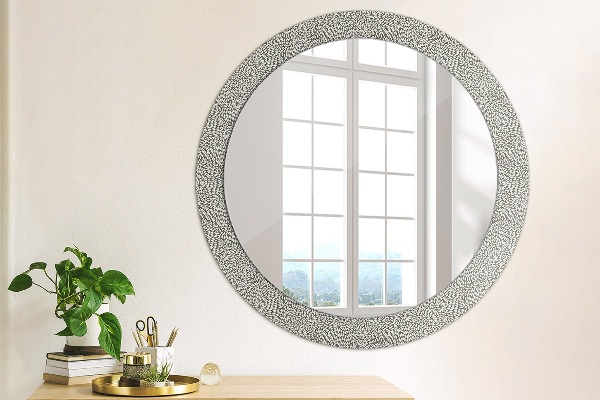 Round wall mirror design Floral pattern