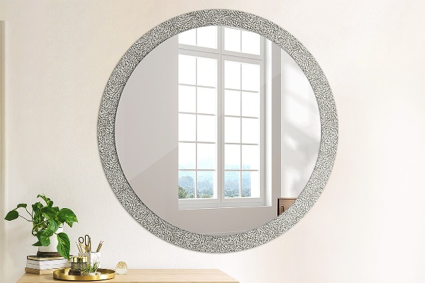 Round wall mirror design Floral pattern