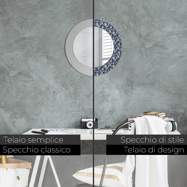 Round decorative mirror Boho pattern