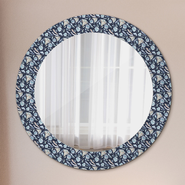 Round decorative mirror Boho pattern
