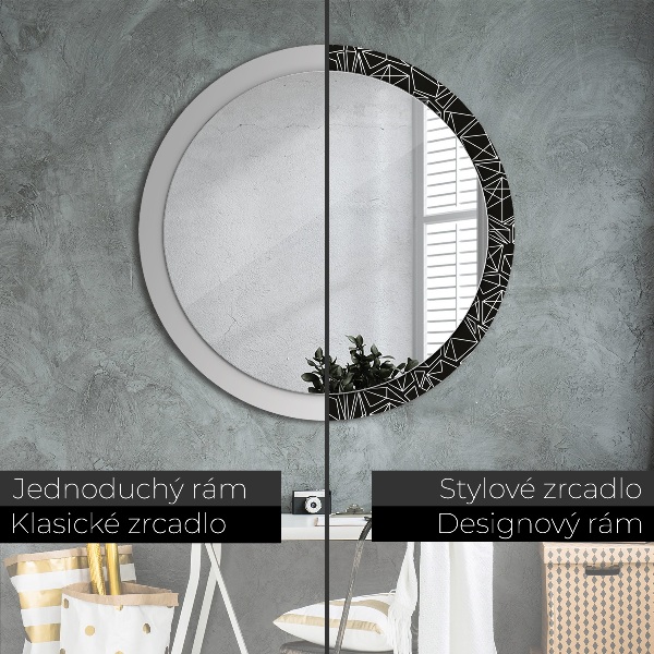 Round decorative mirror Geometric pattern