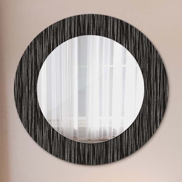 Round decorative mirror Abstract metallic