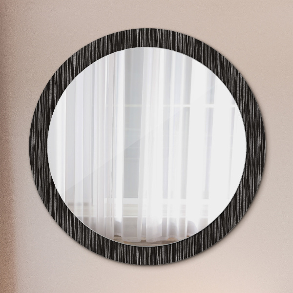 Round decorative mirror Abstract metallic