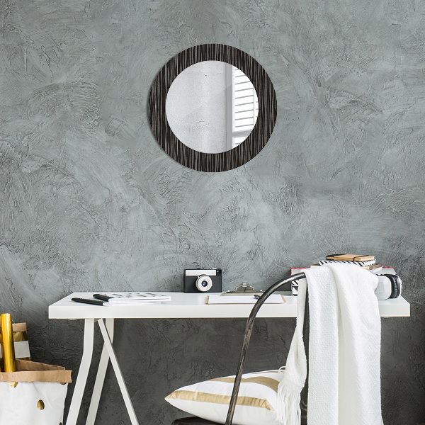 Round decorative mirror Abstract metallic