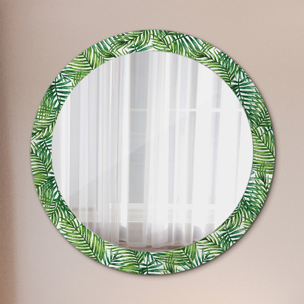 Circle decorative mirror Tropical palm