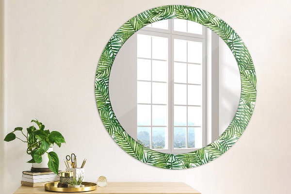 Circle decorative mirror Tropical palm