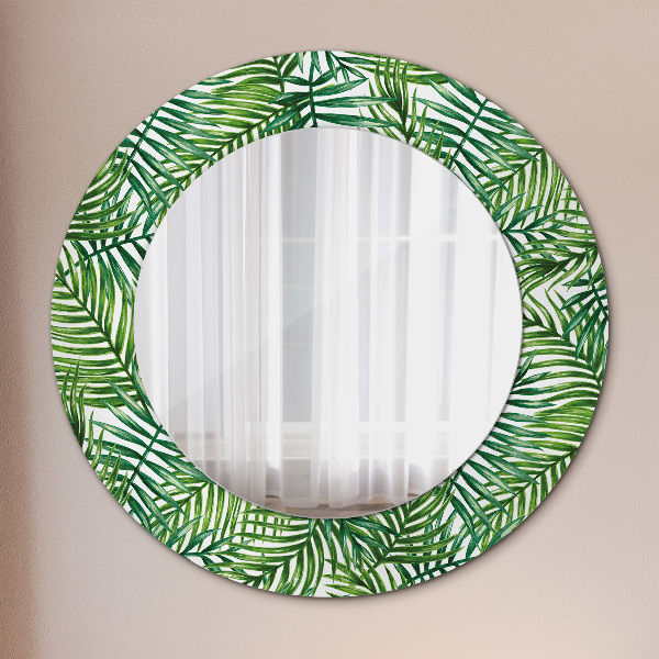 Circle decorative mirror Tropical palm