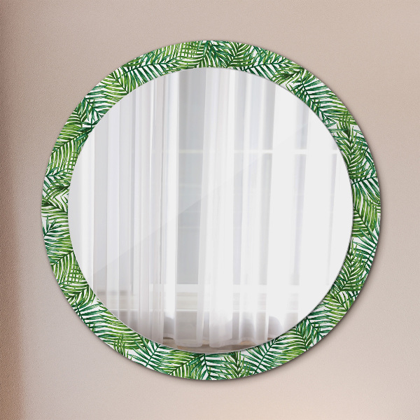 Circle decorative mirror Tropical palm