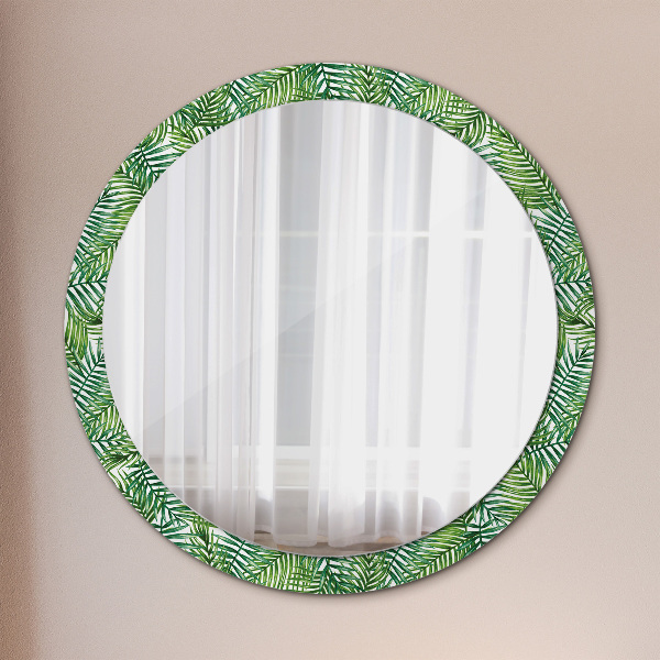 Circle decorative mirror Tropical palm