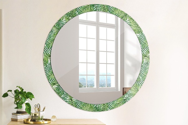 Circle decorative mirror Tropical palm