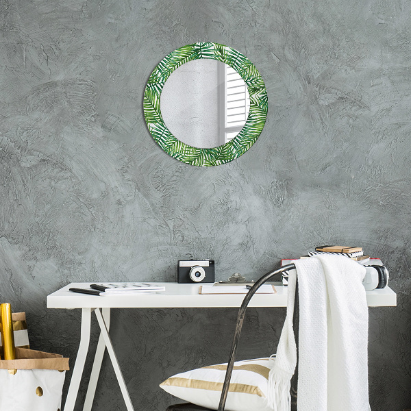 Circle decorative mirror Tropical palm