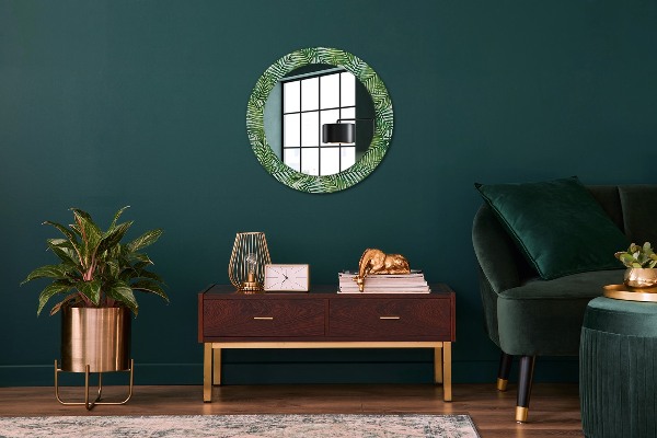 Circle decorative mirror Tropical palm