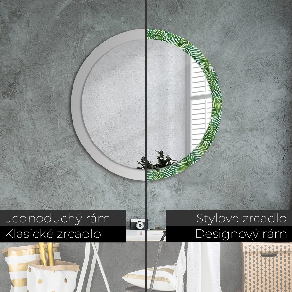 Circle decorative mirror Tropical palm