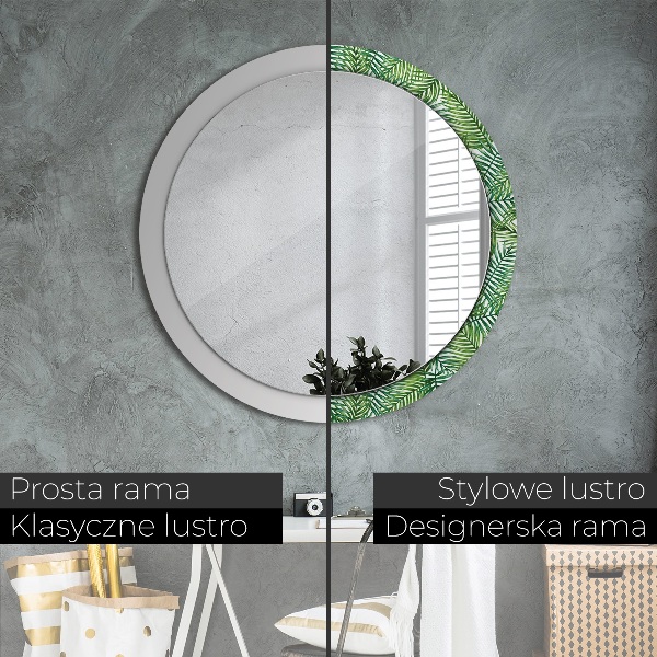 Circle decorative mirror Tropical palm