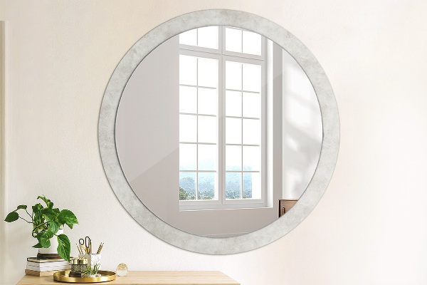 Round wall mirror design Concrete texture
