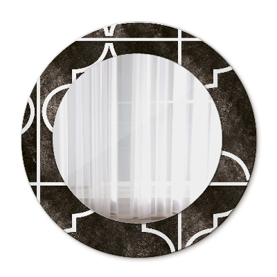 Round printed mirror Antique tiles