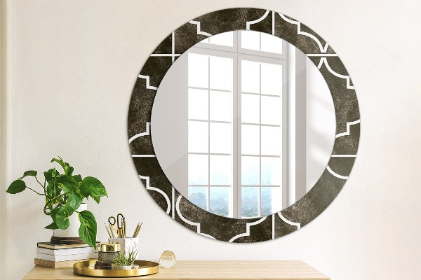 Round printed mirror Antique tiles
