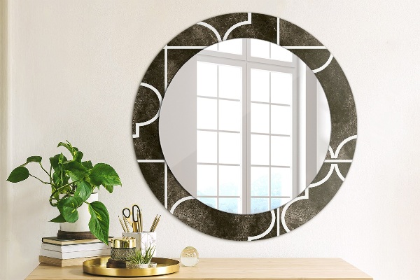 Round printed mirror Antique tiles