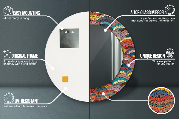 Ornate framed mirror Bohemical ornament