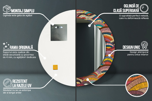 Ornate framed mirror Bohemical ornament