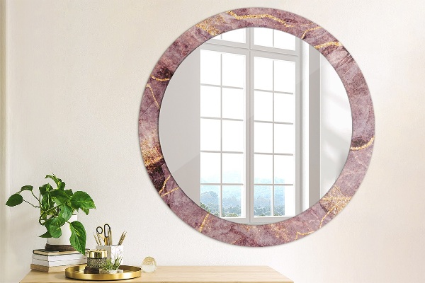 Round wall mirror decor Marble with the addition of gold
