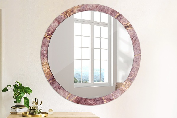 Round wall mirror decor Marble with the addition of gold