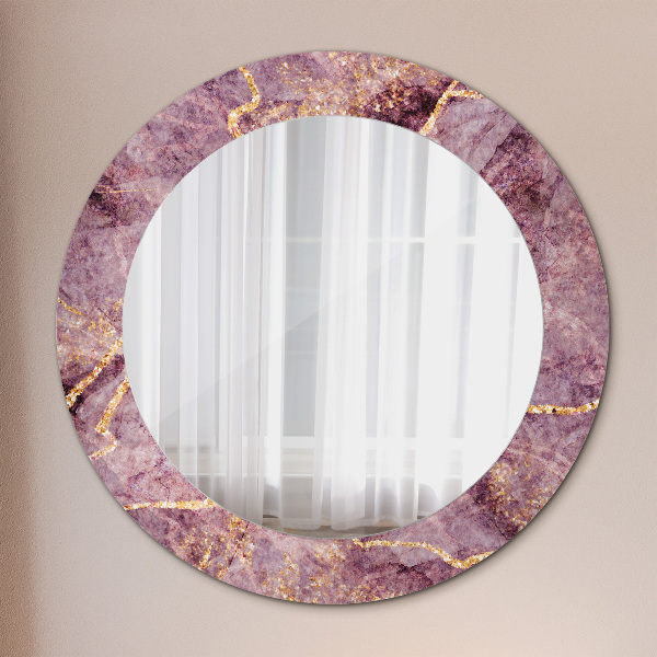 Round wall mirror decor Marble with the addition of gold