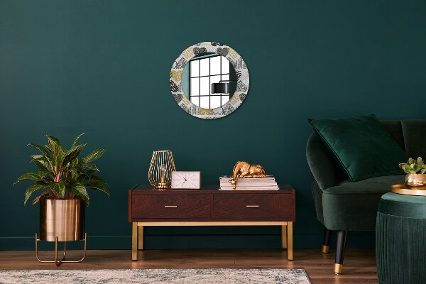 Ornate framed mirror Hearts doodle