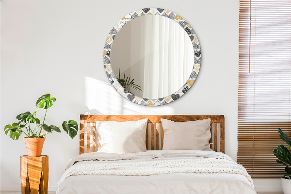 Ornate framed mirror Hearts doodle