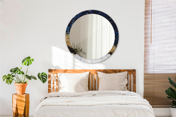 Ornate framed mirror Blue marble