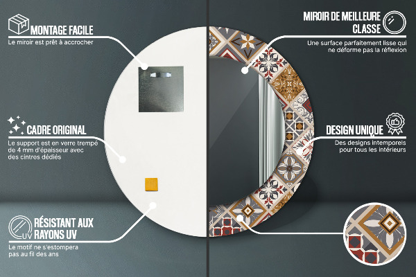 Ornate framed mirror Turkish pattern