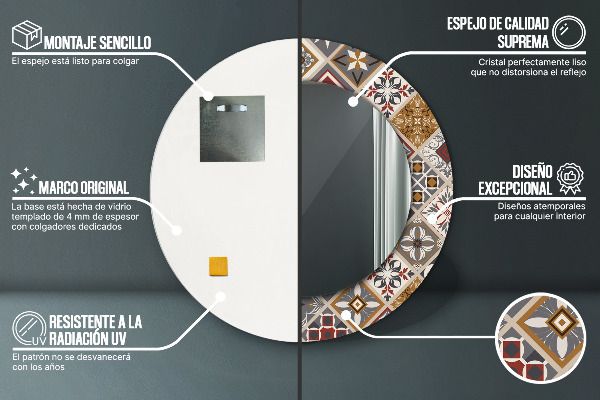 Ornate framed mirror Turkish pattern