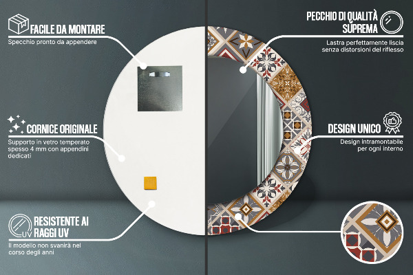 Ornate framed mirror Turkish pattern