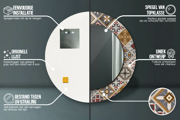 Ornate framed mirror Turkish pattern