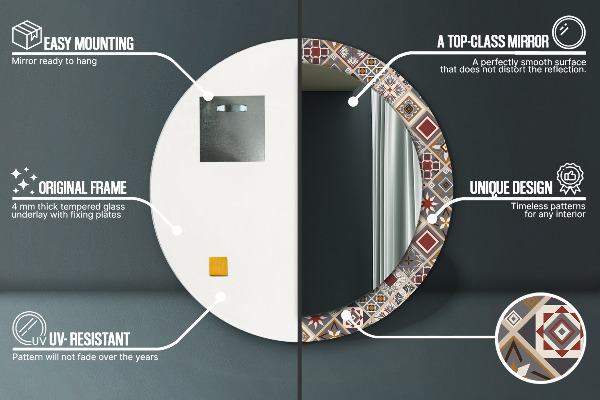 Ornate framed mirror Turkish pattern