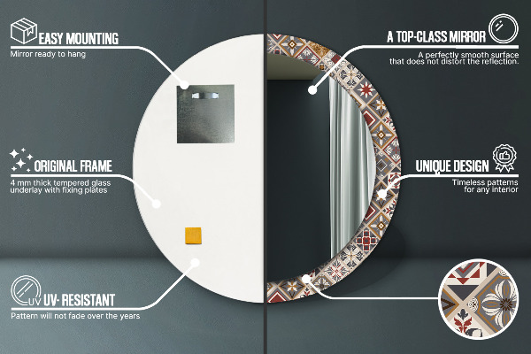 Ornate framed mirror Turkish pattern