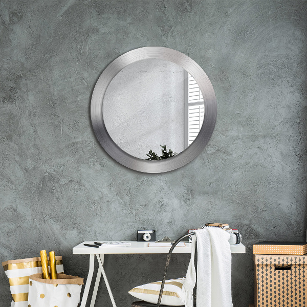 Round wall mirror design Shiny steel