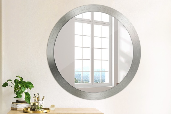 Round wall mirror design Shiny steel