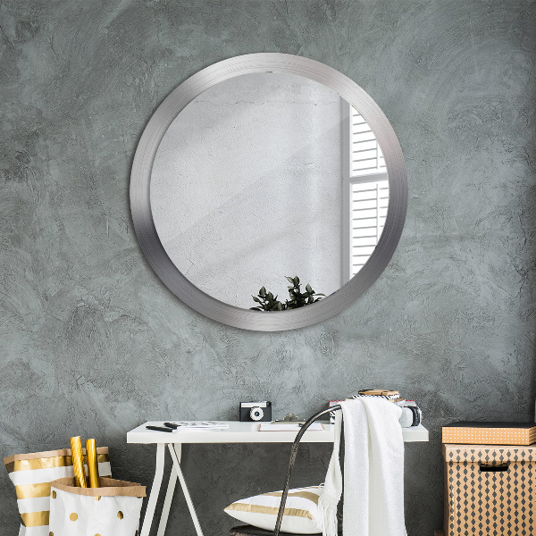 Round wall mirror design Shiny steel