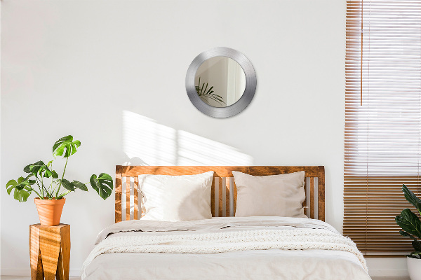 Round wall mirror design Shiny steel
