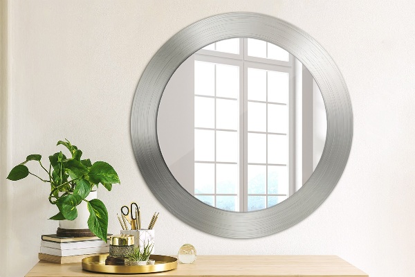 Round wall mirror design Shiny steel