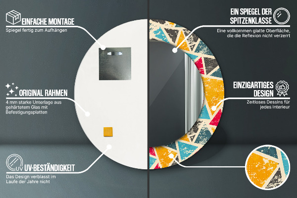 Circle decorative mirror Retro composition