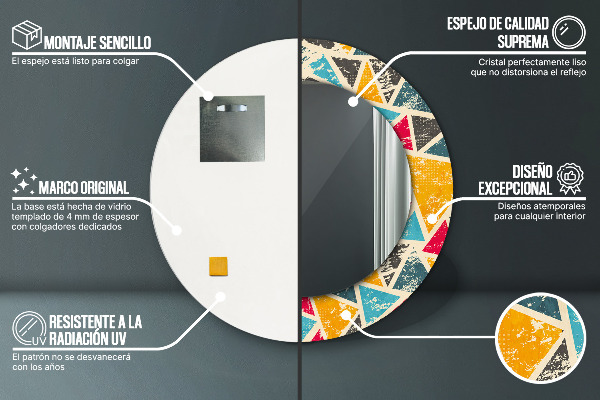 Circle decorative mirror Retro composition