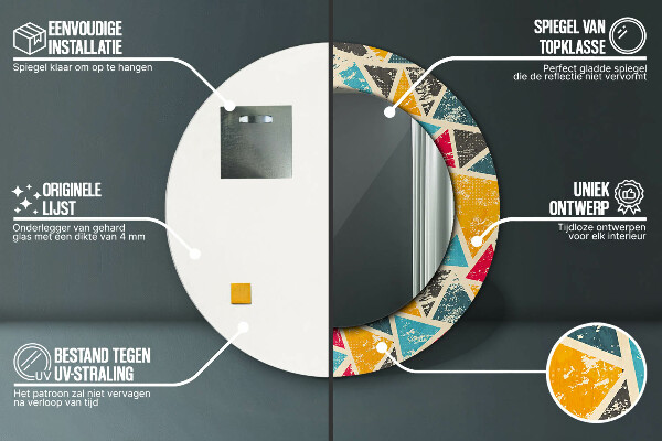 Circle decorative mirror Retro composition