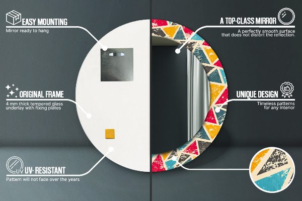 Circle decorative mirror Retro composition