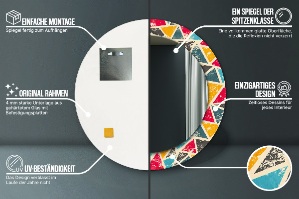 Circle decorative mirror Retro composition