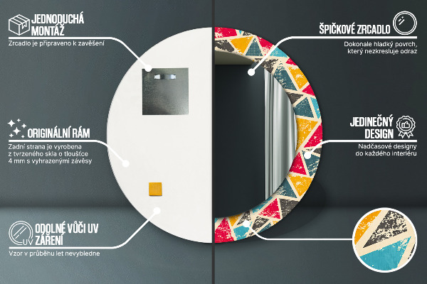 Circle decorative mirror Retro composition