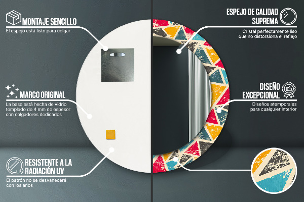 Circle decorative mirror Retro composition