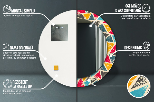 Circle decorative mirror Retro composition